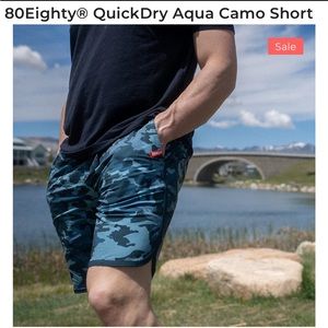 80Eighty® QuickDry Aqua Camo Short